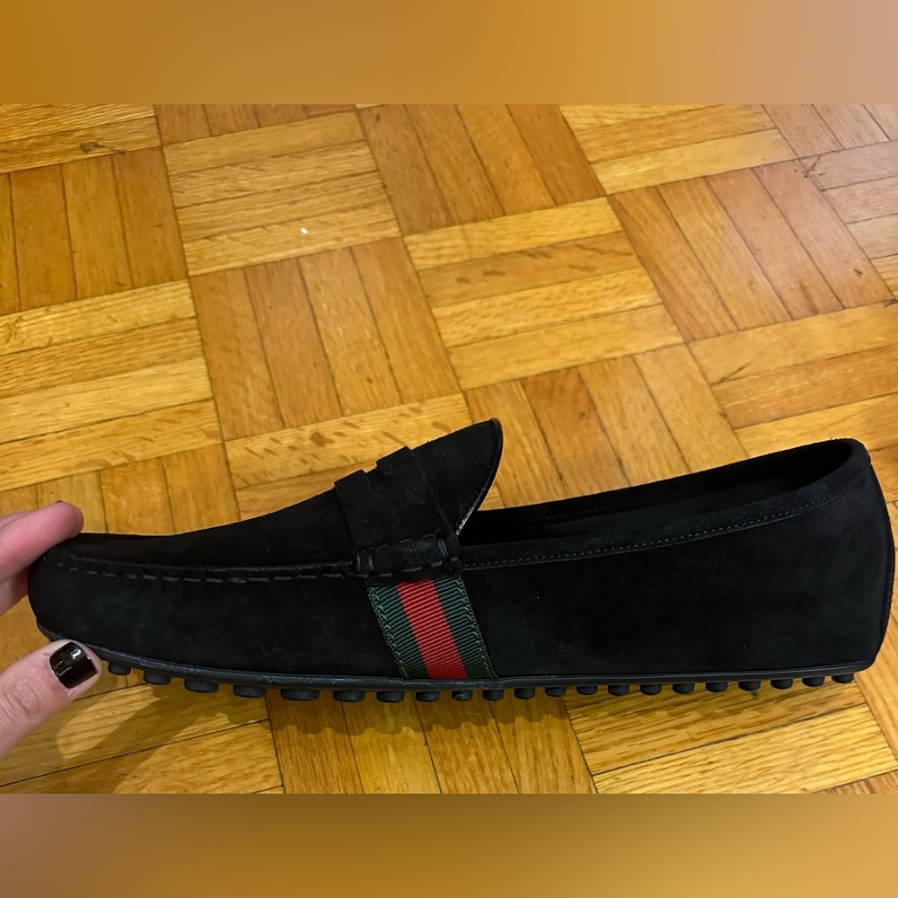 Brand NEW black suede MEN Moccasins by GUCCI.